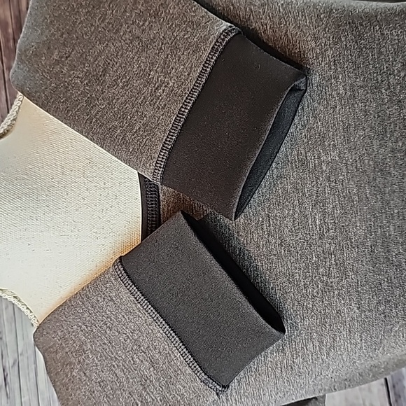 NWOT LINEA LEISURE BY LOUIS DELL'OLIO GRAY & BLACK LONG SLEEVE PULLOVER TOP - Picture 9 of 12